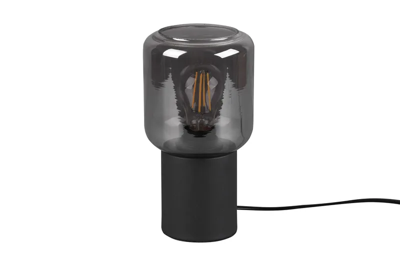 Trio Lighting Nico bordlampe E27 matt sort - Matt svart - Belysning - Innendørsbelysning & Lamper - Nattlampe - Nattlampe bord