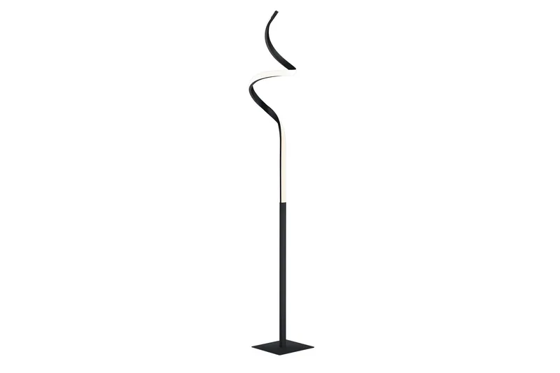 Trio Lighting Course LED gulvlampe matt sort, Matt svart