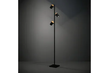 Gulvlampe Eglo Cartagena Svart/Tre med 3 Lamper - Belysning - Innendørsbelysning & Lamper - Soveromslampe