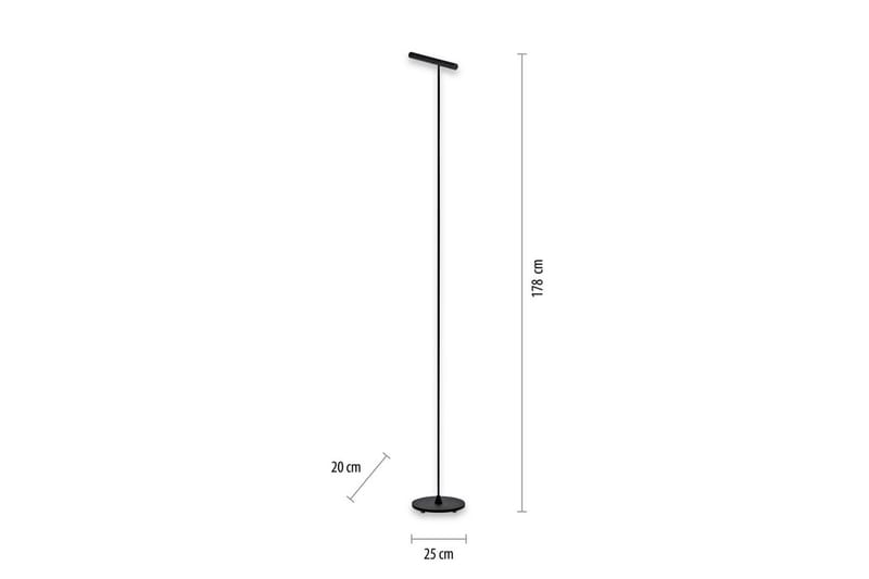 Gulvlampe Pure Tutua - 20x178x27 cm - Belysning - Innendørsbelysning & Lamper - Soveromslampe