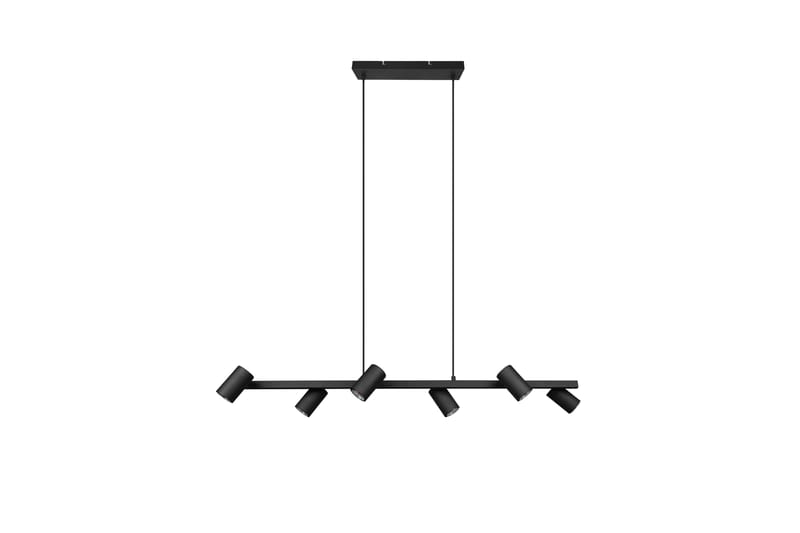 Marley Hengelampe 115 cm 6-deler Mattsvart - Belysning - Innendørsbelysning & Lamper - Kjøkkenlampe - Taklampe kjøkken