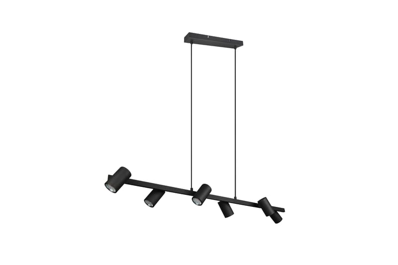 Marley Hengelampe 115 cm 6-deler Mattsvart - Belysning - Innendørsbelysning & Lamper - Kjøkkenlampe - Taklampe kjøkken
