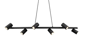 Marley Hengelampe 115 cm 6-deler Mattsvart - Belysning - Innendørsbelysning & Lamper - Kjøkkenlampe - Taklampe kjøkken