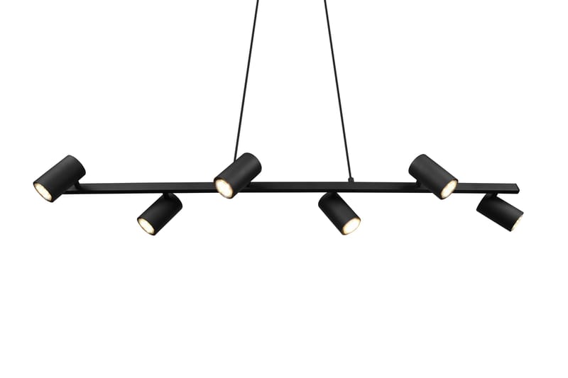 Marley Hengelampe 115 cm 6-deler Mattsvart - Belysning - Innendørsbelysning & Lamper - Kjøkkenlampe - Taklampe kjøkken