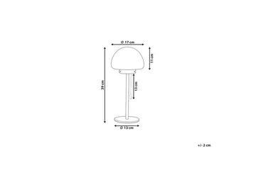 Icaria Bordlampe 39 cm E27 - Sølv/Hvit - Belysning - Innendørsbelysning & Lamper - Nattlampe - Nattlampe bord