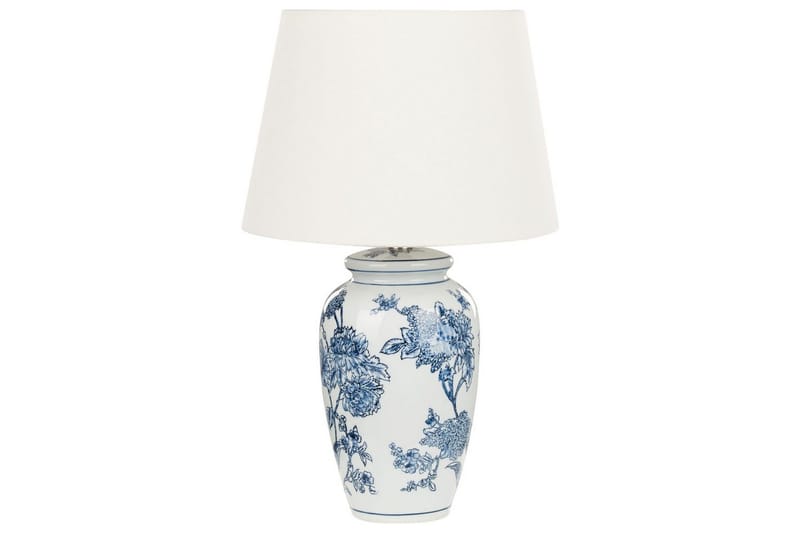 Virhal Bordlampe 54 cm E27, Hvit/Blå