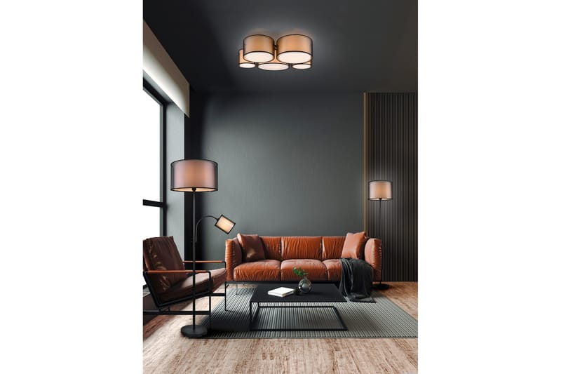 Burton Gulvlampe Lukuvalolla E27+E14 Mattsvart - Belysning - Innendørsbelysning & Lamper - Stuelampe