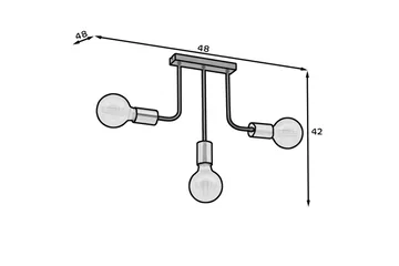 Indigeo Lysekrone 42 cm - Svart - Belysning - Innendørsbelysning & Lamper - Taklampe - Krystallkrone & takkrone