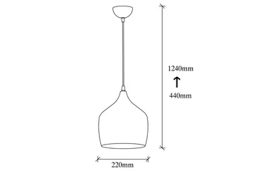 Taklampe Chichela enkel svart - Svart - Belysning - Innendørsbelysning & Lamper - Taklampe - Pendellamper & Hengelamper