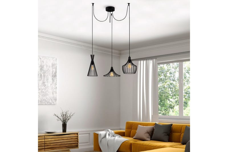 Taklampe Mezopotamia Svart - Svart - Belysning - Innendørsbelysning & Lamper - Taklampe - Pendellamper & Hengelamper