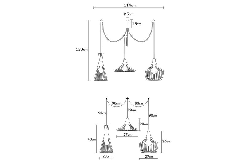 Taklampe Mezopotamia Svart - Svart - Belysning - Innendørsbelysning & Lamper - Taklampe - Pendellamper & Hengelamper