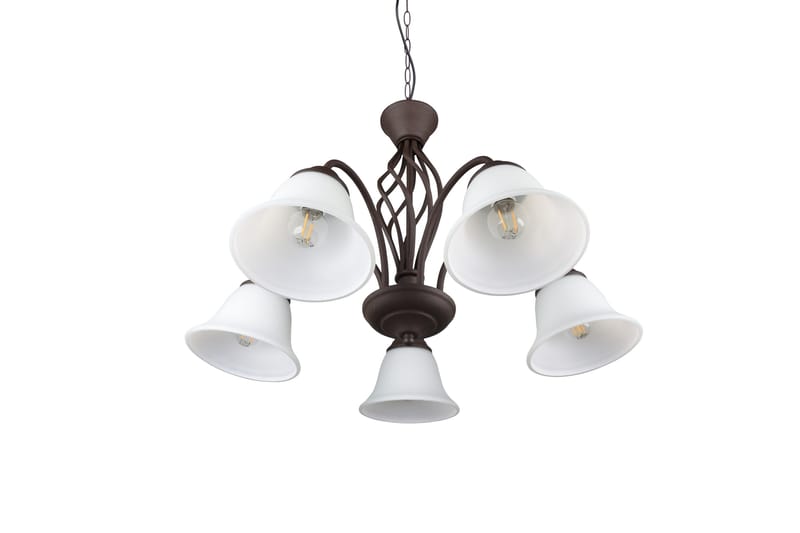 Trio Lighting Rostica lysekrone 5L E27 rustikk - Belysning - Innendørsbelysning & Lamper - Taklampe - Krystallkrone & takkrone