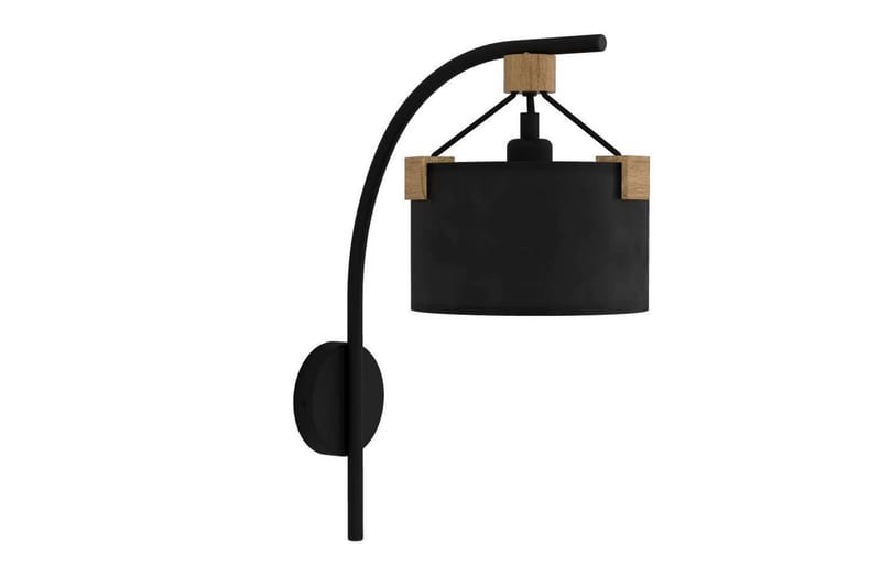 Vegglampe Eglo Potosi Svart/Tre