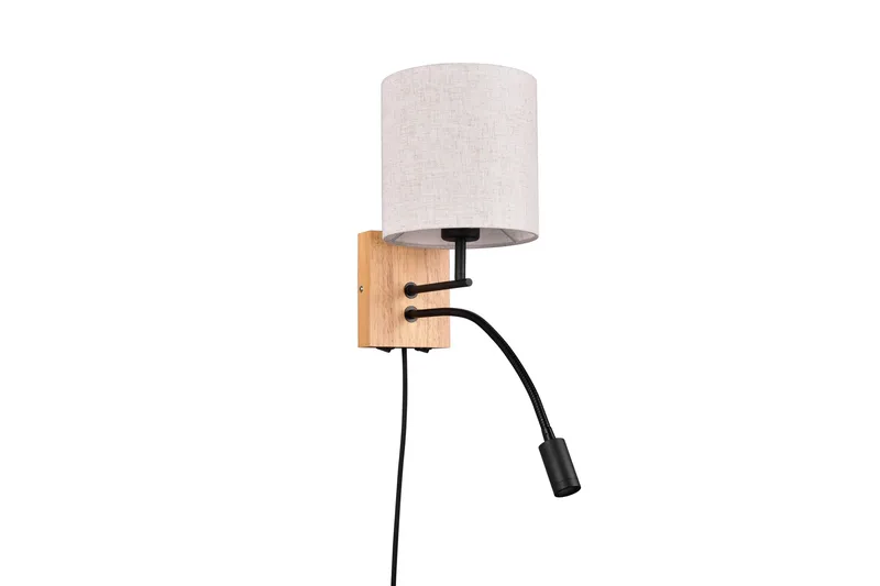 Trio Lighting Nilam Vegglampe m. Leselampe 18 cm LED + E27 tre