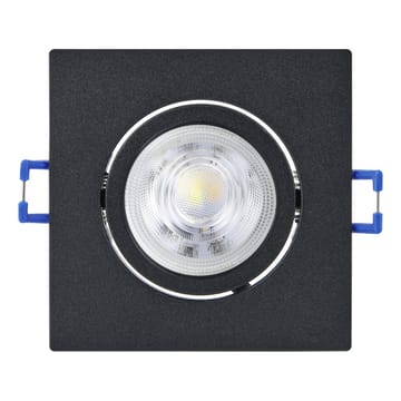 Innfelt lampe Saliceto 88x88 mm 2700K Sett av 3 - Sort - Belysning - Lyspærer & lyskilder - Spotlights & downlights