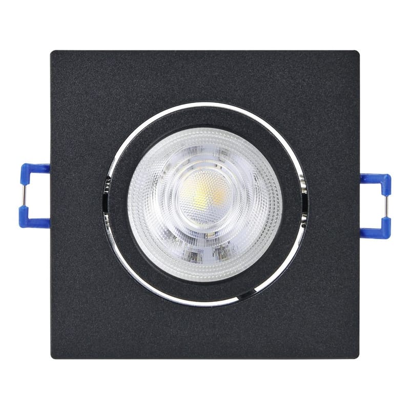 Innfelt lampe Saliceto 88x88 mm 2700K Sett av 3 - Sort - Belysning - Lyspærer & lyskilder - Spotlights & downlights