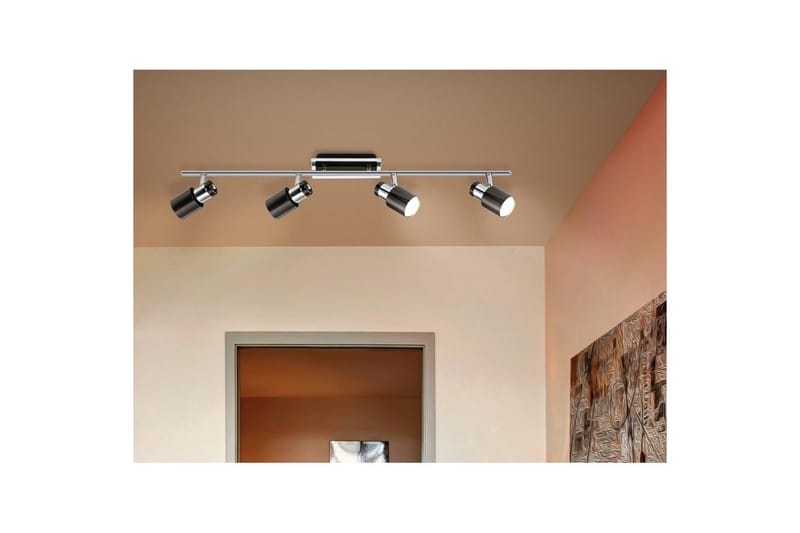 Spotlight Eglo Davida 1 med 4 lamper - Krom/Svart - Belysning - Lyspærer & lyskilder - LED-belysning - LED-spotlight