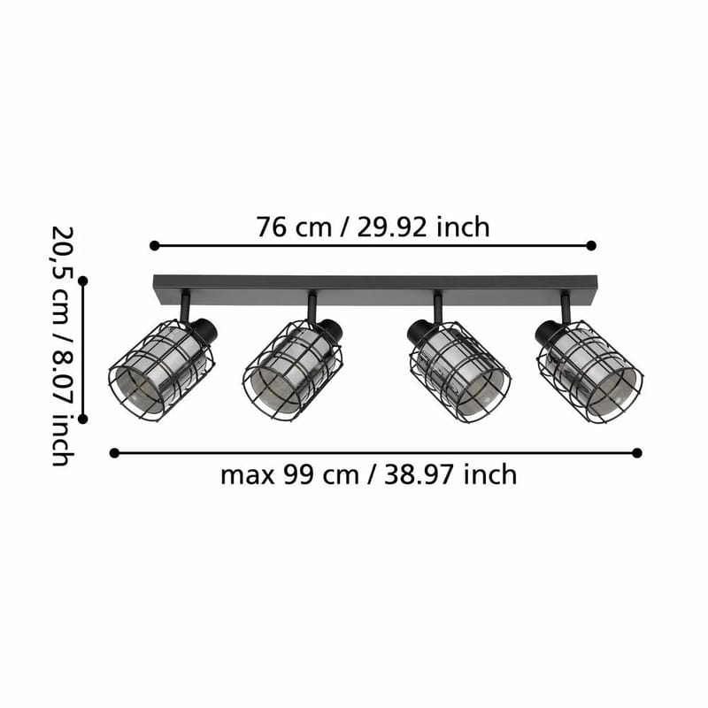 Spotlight Consaca med 4 lamper - 78 cm - Belysning - Lyspærer & lyskilder - Spotlights & downlights