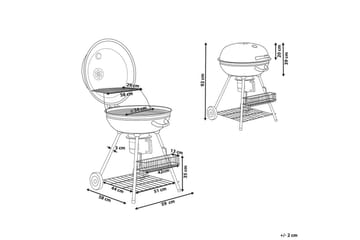 Kolgrill Beliani Marapi Black - Hage - Griller - Kullgrill - Kulegrill