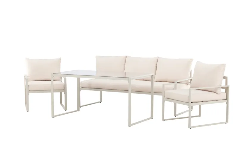 Catania Sofagruppe Utendørs 5-seter - Beige - Hagemøbler - Loungemøbler - Sofagruppe utendørs