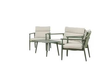 Mazzaro Sofagruppe Utendørs 4-seter - Grønn/Beige - Hagemøbler - Loungemøbler - Sofagruppe utendørs