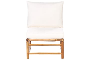 Trädgårdssoffgrupp Beliani Cerreto Beige/ljust trä White||Light wood - Hagemøbler - Loungemøbler - Sofagruppe utendørs