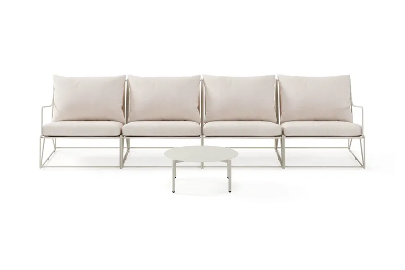 Usteryd Utesofa 4-seter med Usteryd Sofabord, Beige