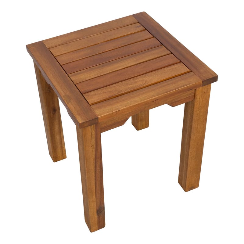 Benk HOME4YOU Benk Fortuna 40x40x45 cm akasie - brun - Hagemøbler - Balkong - Balkongmøbler - Balkongbord