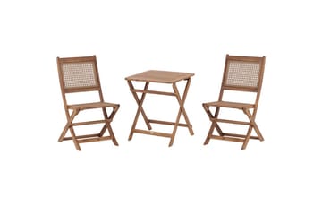 Cafeset Beliani Paraggi Light wood - Hagemøbler - Balkong - Balkongmøbler - Balkonggrupper