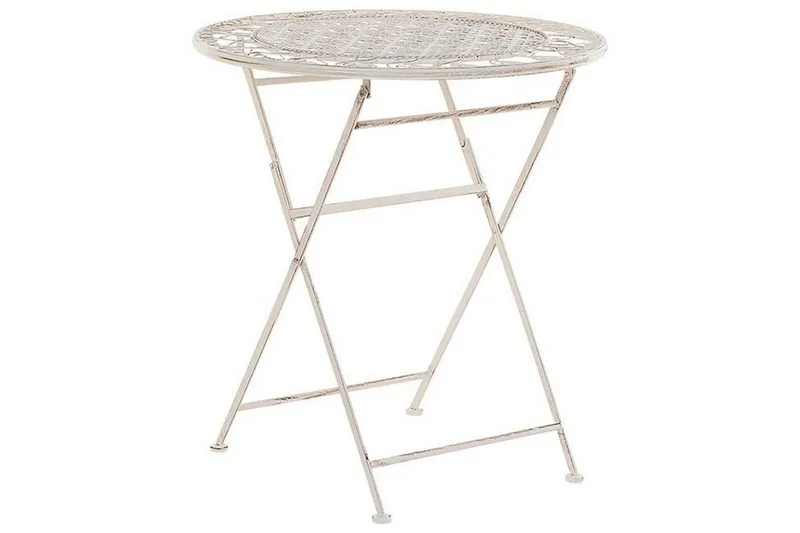 Runt bord Beliani Trieste Beige - Hagemøbler - Balkong - Balkongmøbler - Balkongbord