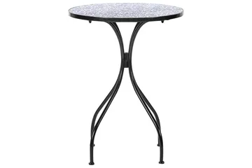 Trädgårdsbord Beliani Camprena Black||blue||White - Hagemøbler - Balkong - Balkongmøbler - Balkongbord