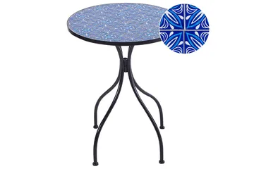 Trädgårdsbord Beliani Cigliano Black||blue - Hagemøbler - Balkong - Balkongmøbler - Balkongbord