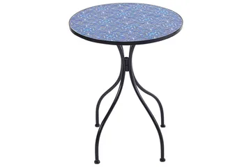 Trädgårdsbord Beliani Cigliano Black||blue - Hagemøbler - Balkong - Balkongmøbler - Balkongbord