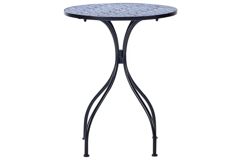 Trädgårdsbord Beliani Cigliano Black||blue - Hagemøbler - Balkong - Balkongmøbler - Balkongbord