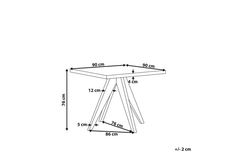 Rundt hagebord betongeffekt 90 c 90 cm OLBIA - Grå - Hagemøbler - Hagebord - Spisebord ute