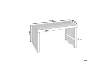 Trädgårdsbord Beliani Bellano 120x70x70 cm Light wood - Hagemøbler - Hagebord - Spisebord ute