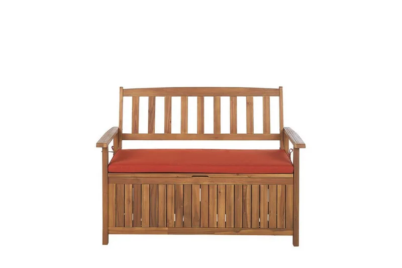 Hagebenk 120 cm akasietre terrakotta SOVANA, Tre/natur
