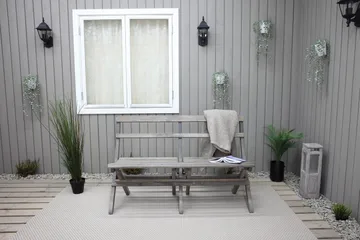 Larios Hagebenk 130 cm - Grå - Hagemøbler - Utesofa - Benker