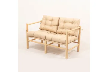 Hagesofa med 2 seter Hue Krem - Krem - Hagemøbler - Utesofa - Hagebenk & hagesofa