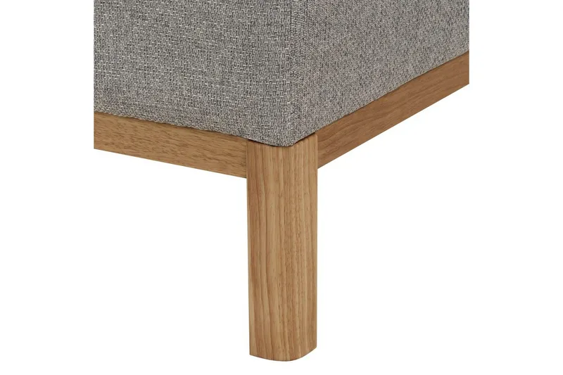 Hörnsoffa Beliani Sosjo Beige, ljust trä, Högervänd Grey||Light colored wood Right-faced - Møbler - Sofaer - Sofa med sjeselong