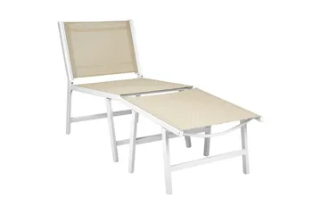 Hagestol sett med 2 Marceddi - Beige, hvit - Hagemøbler - Stoler & Lenestoler - Utelenestoler