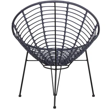 Loungestol Jane 72 cm utendørs - Blekk - Hagemøbler - Stoler & Lenestoler - Utelenestoler