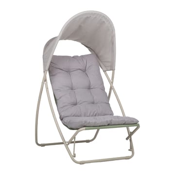 Hvilestol HOME4YOU Piper med kalesje beige - Beige - Hagemøbler - Stoler & Lenestoler - Solstoler - Strandstol