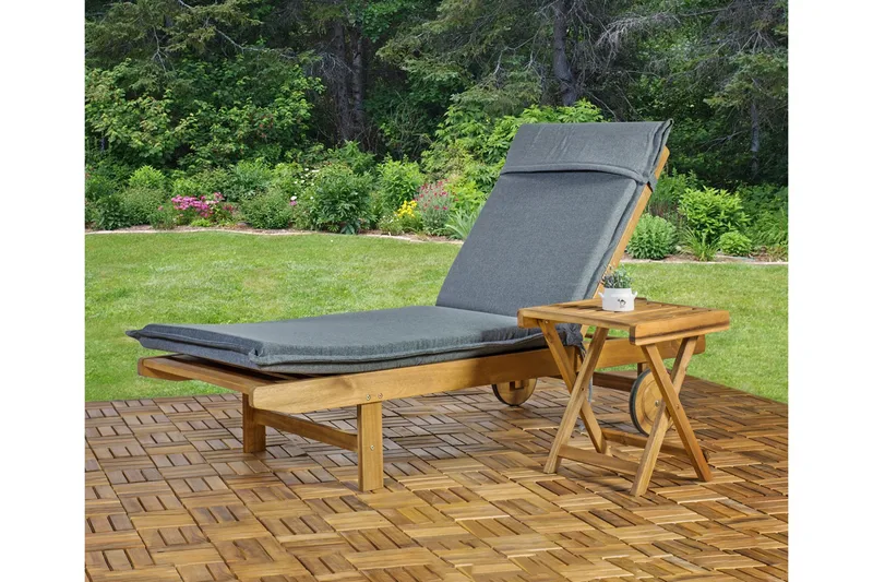 Solstol FINLAY 193x60xH30cm Akasie - Hagemøbler - Stoler & Lenestoler - Solseng & solvogner