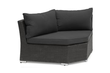 Wisconsin Hjørnedel Rund Kunstrotting/Svart - Svart - Hagem øbler - Loungemøbler - Moduler - Hjørnemodul hagesofa