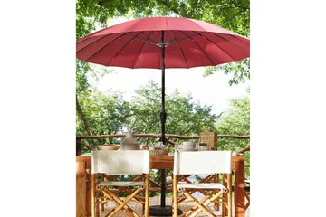 Faenza Parasol 255 cm - Rød Svart - Hagemøbler - Solbeskyttelse - Parasoller - Balkongparasoll