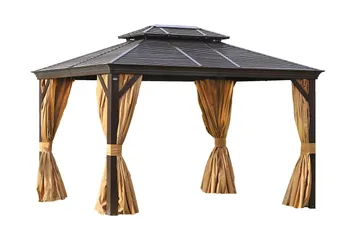 Sunsetia Paviljong 300x400x270 cm - Brun/Beige - Hagemøbler - Solbeskyttelse - Paviljonger - Komplett paviljong