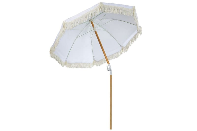 Teulon Parasol 150 cm - Hvit/Lys Brun - Hagemøbler - Solbeskyttelse - Parasoller - Balkongparasoll