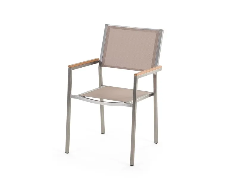 Grosseto Hagegruppe Med Bord + 6 Stoler - Beige - Hagemøbler - Hagegruppe - Spisegrupper hage