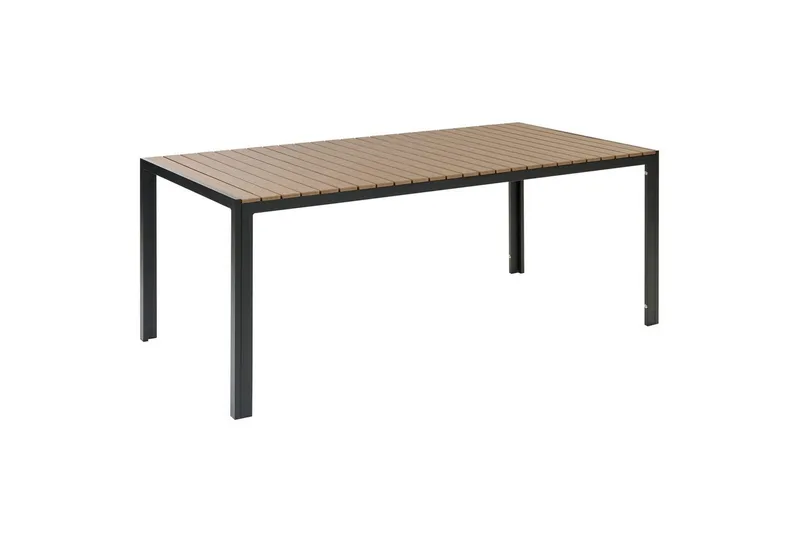 Matsalsset Beliani Nardo Ljus trä/svart Light wood||Black - Hagemøbler - Hagegruppe - Spisegrupper hage